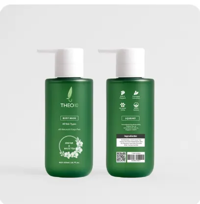 Green bottle rendered front and back